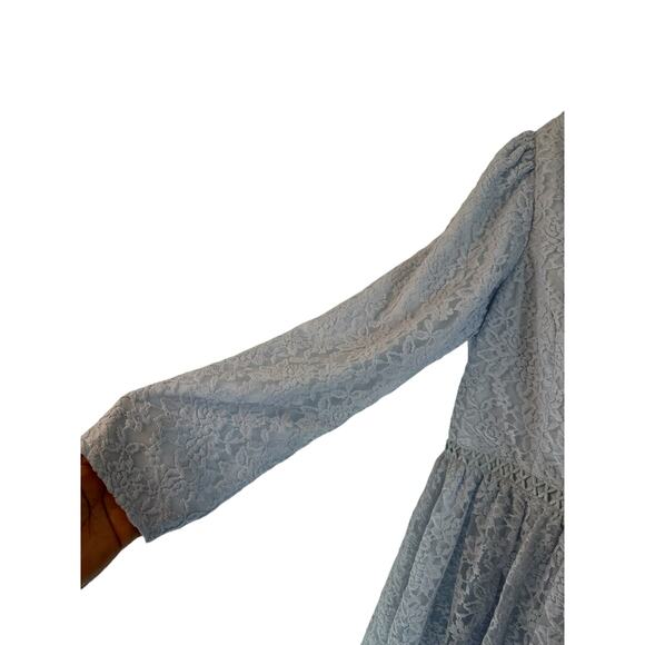 NWT Jessakae Leah Ryder Felicia Blue Dainty Lace Giupure Coquette Dress Size XL - Picture 8 of 15